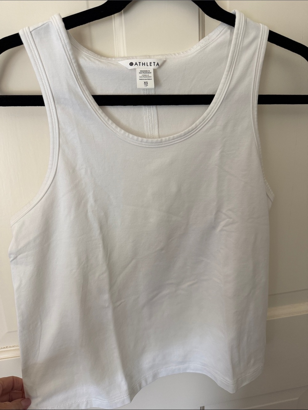 Athleta White and Black Active Top